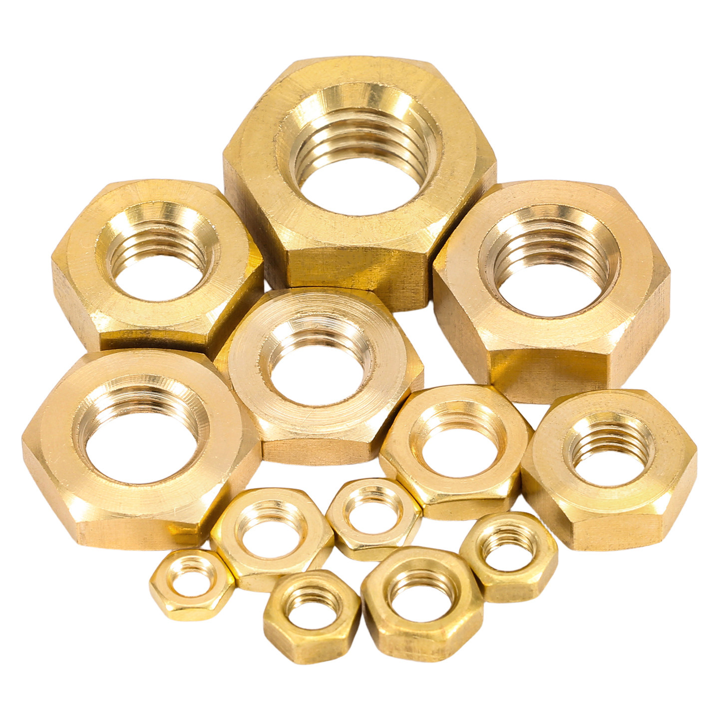 黄铜六角螺母铜制螺母帽美制铜螺帽M1.4M1.6M2M2.5M3M4M5M6M8-M24,淘宝优惠券,粉丝福利购,淘宝优惠卷