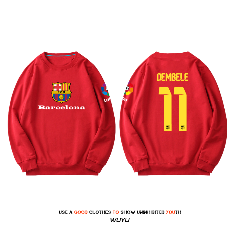 巴塞罗那巴萨小罗足球运动百搭卫衣 dnaag卫衣