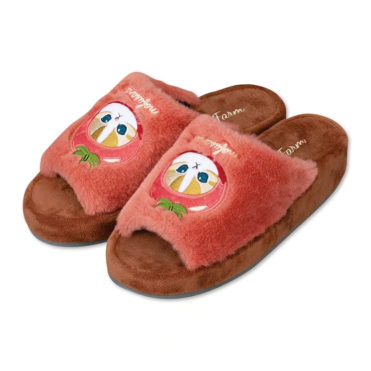 包邮日本售1500日元 重工刺绣前开口女士地板拖鞋室内鞋居家鞋 - 图1