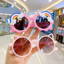 Han Wind Baby Milk Oil Color Ensemble Children Personality Princess Wind Sunglasses Male and female baby sunscreen sunglasses