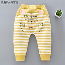 Baby Pants Plus Suede Warm Male Baby Fall Big PP Pants Woman Outside Wearing Long Pants Big Fart Pants Autumn Winter