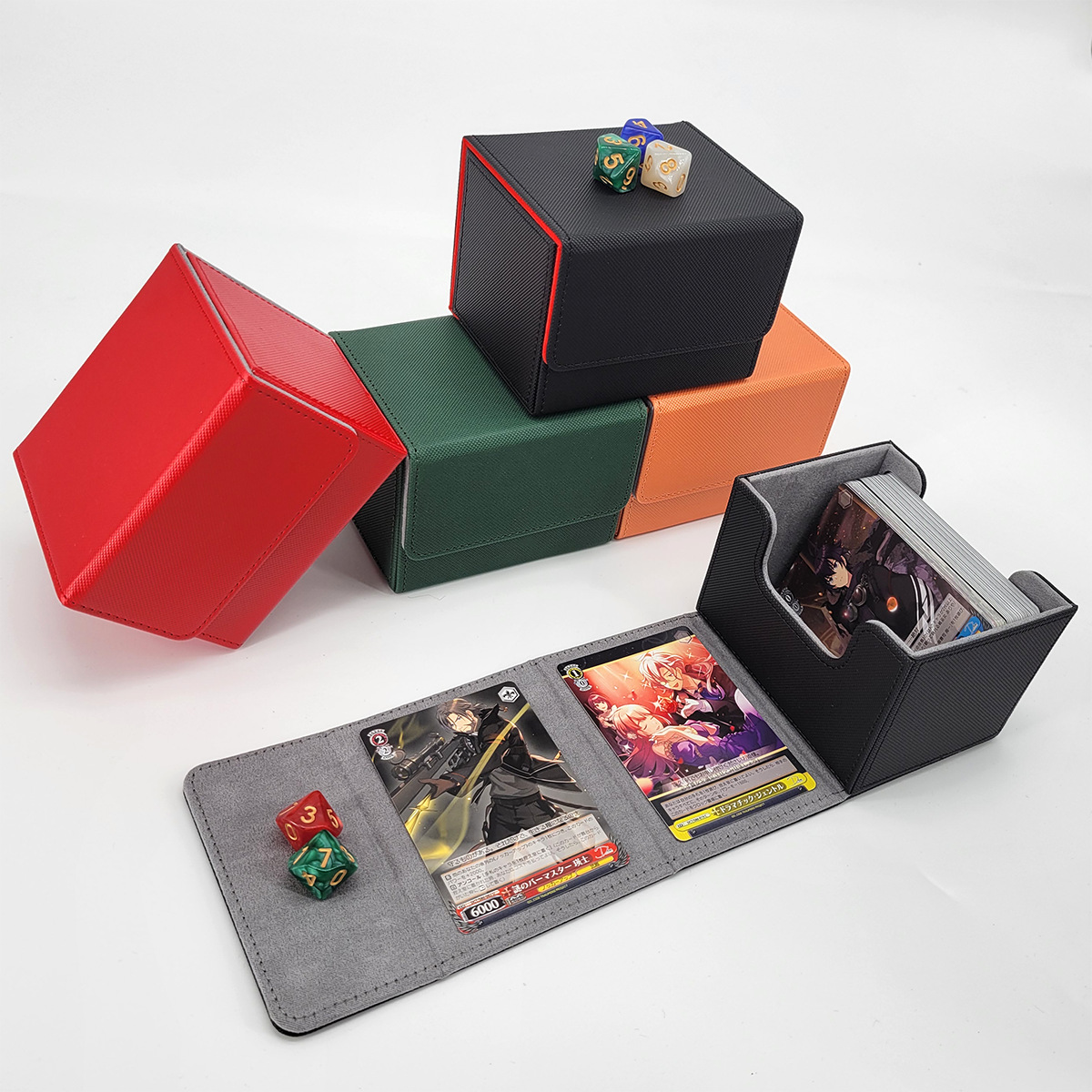 卡牌收纳盒UG万智牌WS游戏王宝可梦PTCG桌游牌盒磁吸皮革卡片卡盒 - 图2