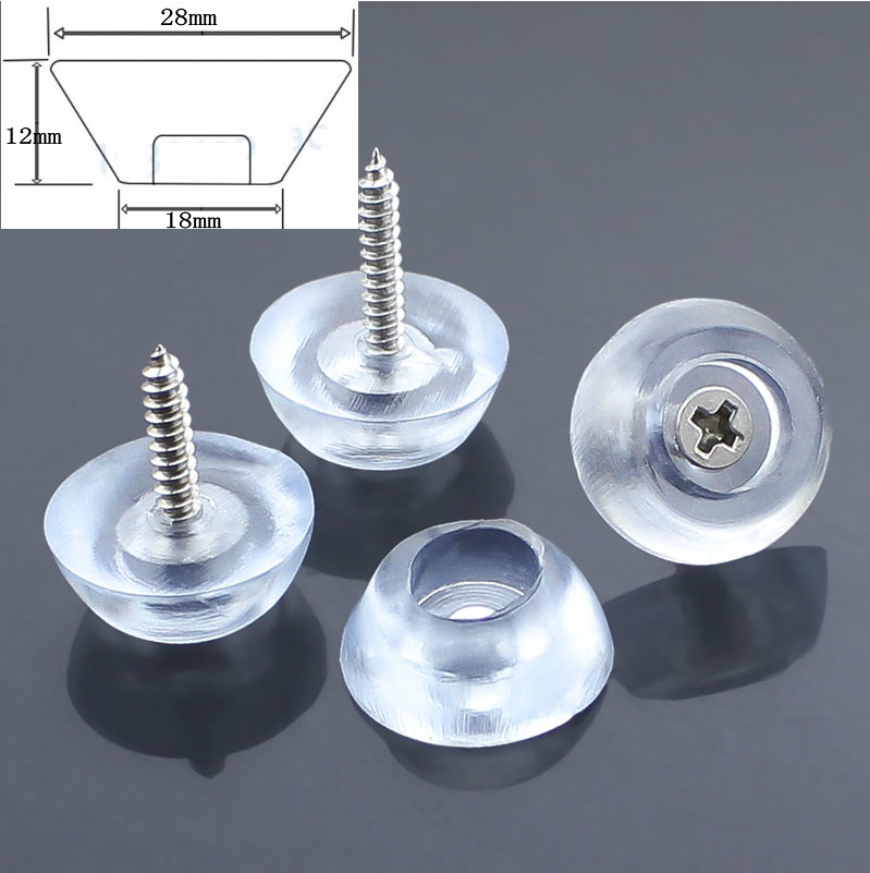 透明地脚钉 家具垫脚钉 防潮地脚钉 橡胶胶垫 钉子脚 桌椅软脚垫 - 图0
