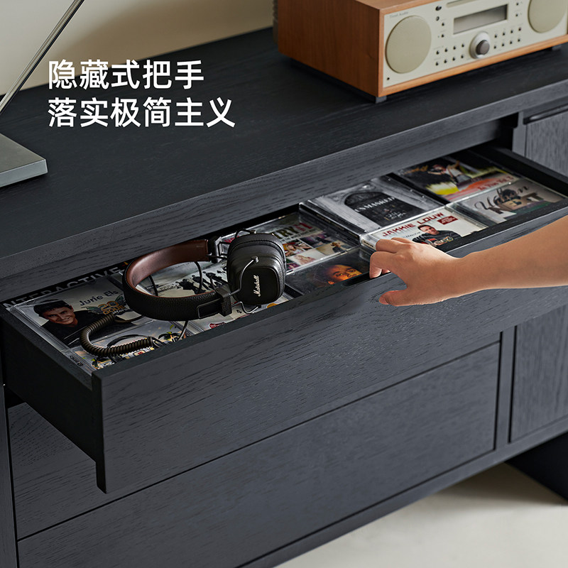 中古风实木餐边柜靠墙客厅家用装饰储物柜现代简约橡木入户玄关柜,淘宝优惠券,粉丝福利购,淘宝优惠卷