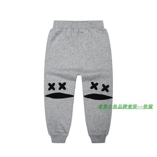 非常小鱼2017秋冬童装37857男童针织绒里双层裤子100-140满百包邮 - 图0