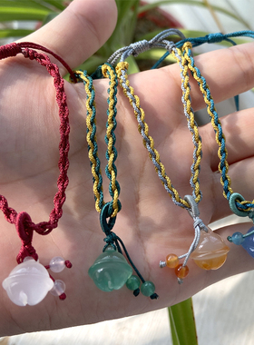 男女玛瑙铃铛玉坠天然