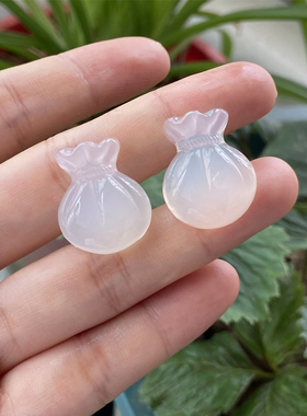 男女玉髓福袋钱袋吊坠天然