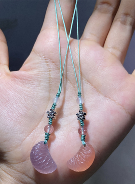 天然玛瑙玉髓瓣手机链