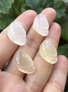 男女玉髓脚丫项坠天然