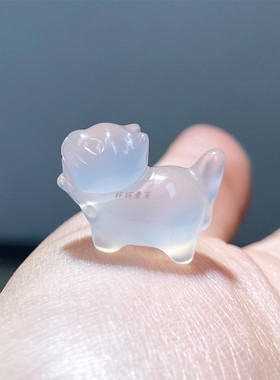 溜达猫天然玛瑙玉髓招财猫吊坠