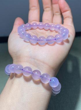 天然紫罗兰玛瑙玉髓手串手链