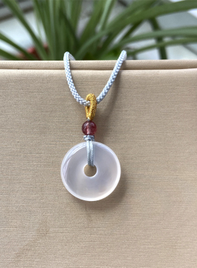 男女玉髓平安扣项坠天然