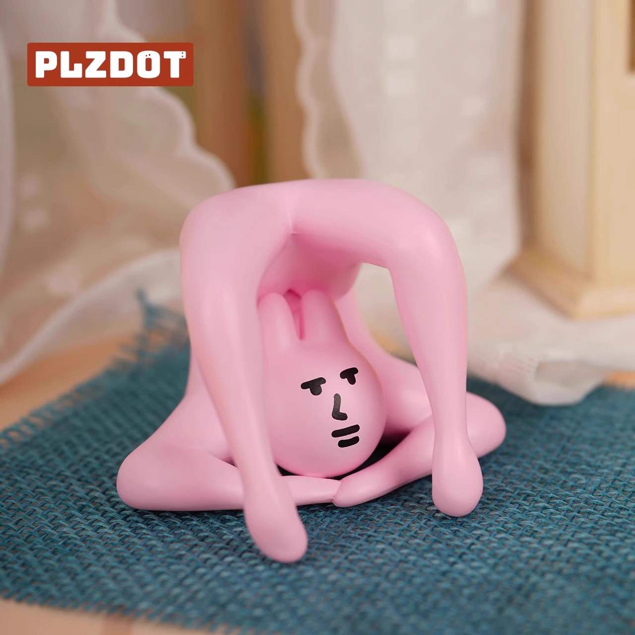 正版PLZDOT正版粉红兔子“抽象”系列盲盒快哉搞怪摆件潮玩礼物女