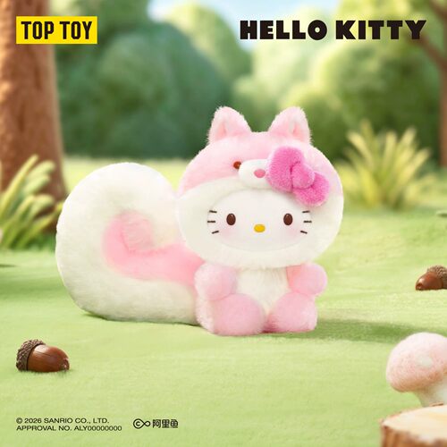 正版TOPTOY三丽鸥HelloKitty治愈森林系列盲盒潮玩毛绒挂件礼物女 - 图0