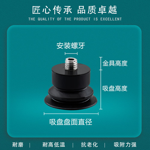 机械手真空吸盘 ZP2 MB 双层风琴型 带接头ZP2-TB04/06MB-A3/H5 - 图1