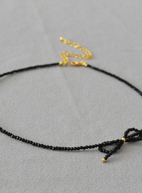 小众简约项链串珠珠子手工圆形女