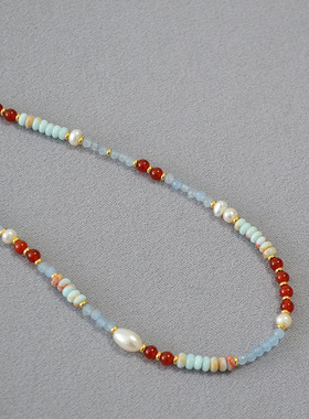 欧美小众复古文艺不对称项链