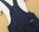 Korean style slim denim suspender skirt for students