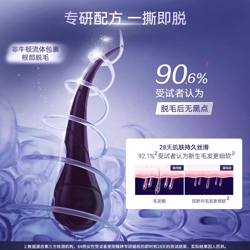 Veet薇婷脱毛蜡纸男女士学生专用非全身非私处不永久蜜蜡脱毛神器