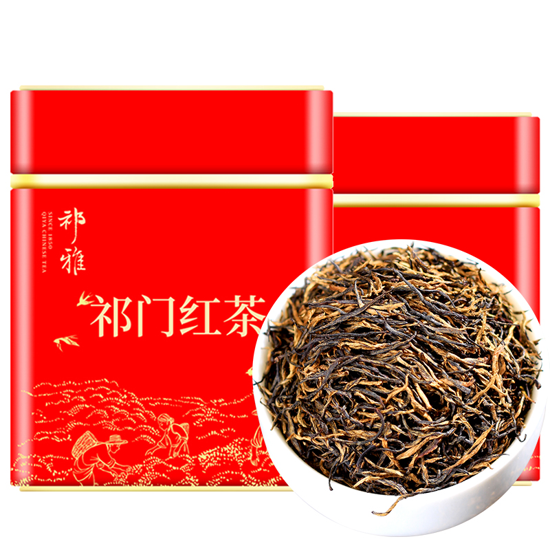 祁雅茶叶旗舰店祁雅祁门红茶新茶茶叶特级浓香正宗祁红金针安徽罐装共500g0