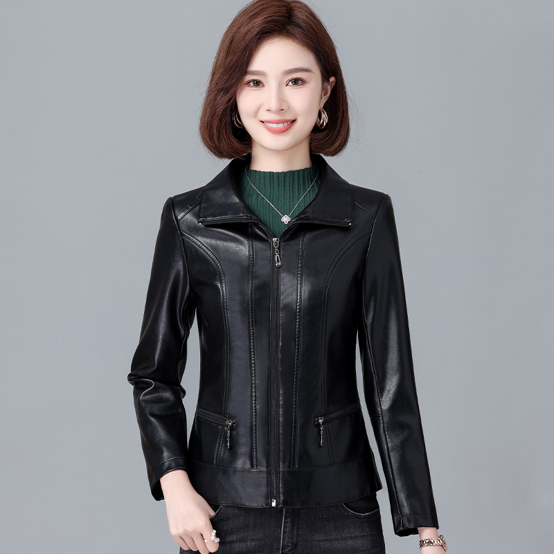 海宁真皮皮衣女2025秋季新款短款绵羊皮夹克修身显瘦时尚百搭外套 - 图0