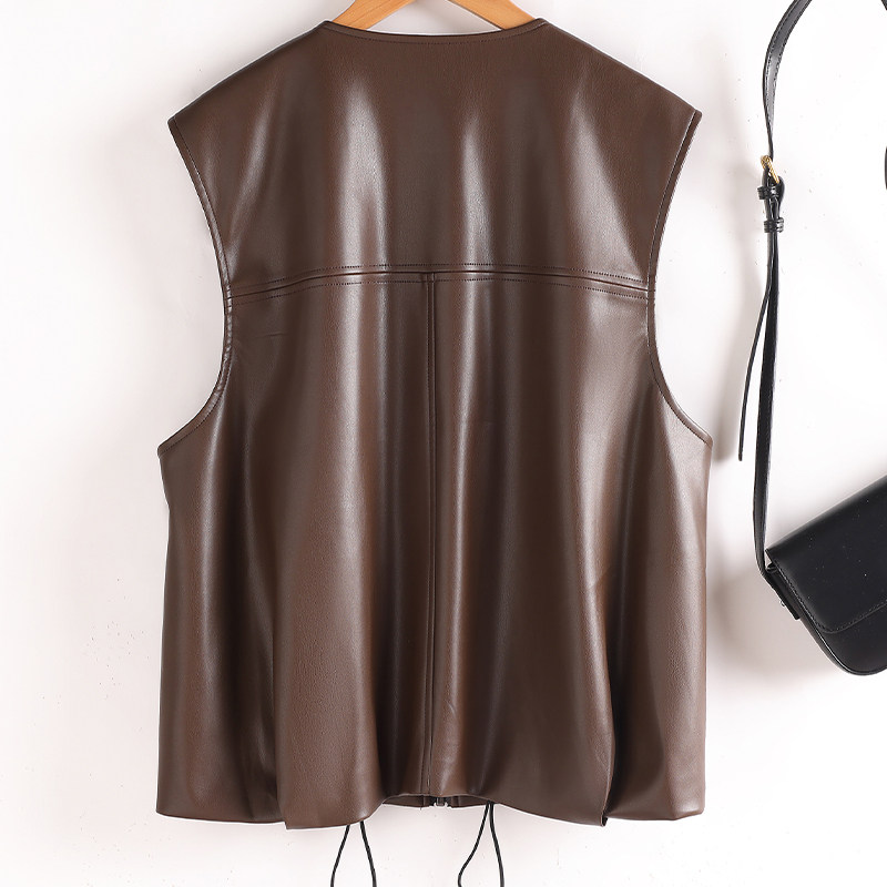 海宁真皮皮衣马甲女绵羊皮修身显瘦百搭短款无袖外套2025秋季新款,淘宝优惠券,粉丝福利购,淘宝优惠卷