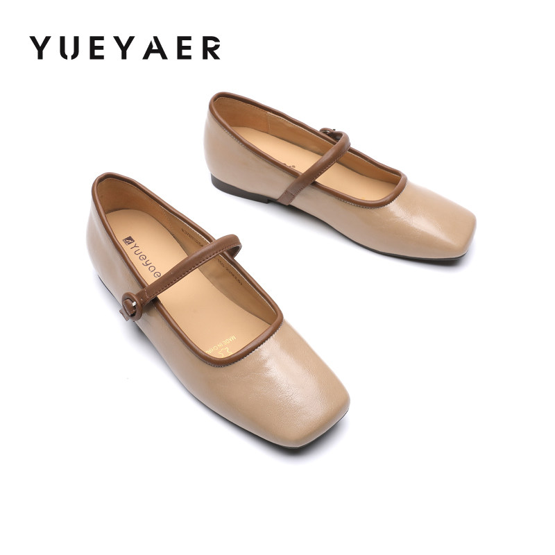 月芽儿法式简约玛丽珍鞋女2026春季新款复古一字扣带平底浅口单鞋,淘宝优惠券,粉丝福利购,淘宝优惠卷