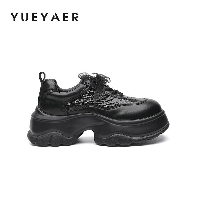 月芽儿厚底老爹鞋女2025秋季新款百搭增高休闲运动鞋亮片乐福鞋潮,淘宝优惠券,粉丝福利购,淘宝优惠卷