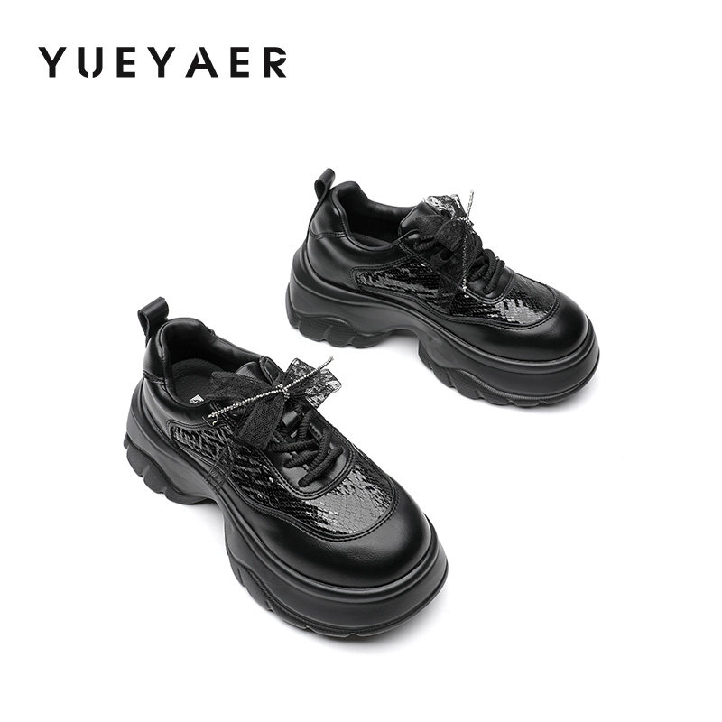 月芽儿厚底老爹鞋女2025秋季新款百搭增高休闲运动鞋亮片乐福鞋潮,淘宝优惠券,粉丝福利购,淘宝优惠卷