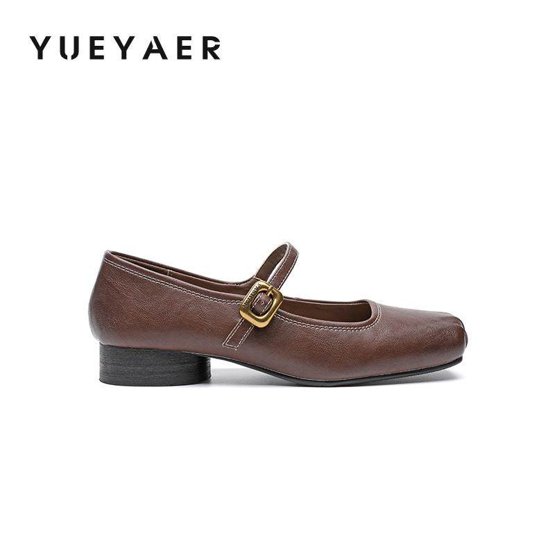 月芽儿复古一字带舒适芭蕾舞单鞋女平底百搭方头玛丽珍鞋晚晚风鞋,淘宝优惠券,粉丝福利购,淘宝优惠卷