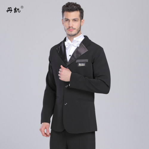 丹凯男士国标摩登上衣交谊舞华尔兹舞蹈西服成人西装比赛高级上衣 - 图0