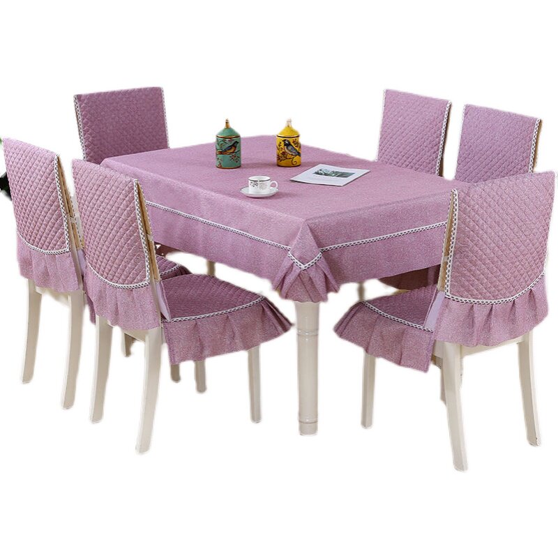 餐椅垫桌布套装简约现代椅垫椅套家用长方形茶几布艺通用椅子坐垫