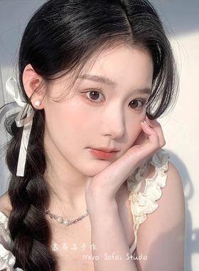 mini白色小玫瑰耳钉925纯银