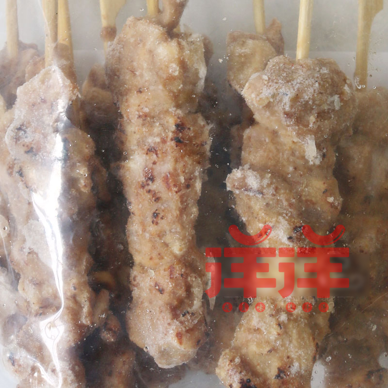 大成 炭烤孜然腿肉串50g*10串鸡肉串无骨孜然味鸡腿肉串烧烤食材 - 图1