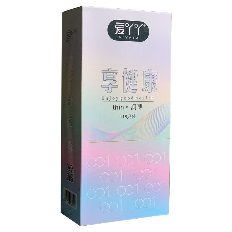 爱丫丫避孕套118只装超薄享健康玻尿酸安全套成人情趣水多柔滑byt
