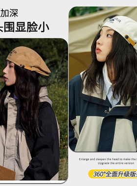 大头围字母刺绣百搭显脸小