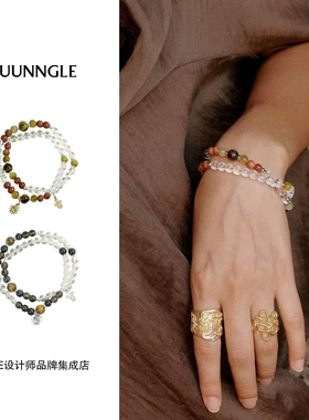 Dare买手店 JUUNNGLE LAB 游猎水晶双层手串富贵好运原创设计串珠