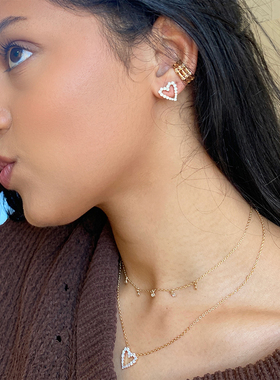 Dare买手店 LHwindsor温莎珠宝心影项链金色复古欧美小众饰品首饰