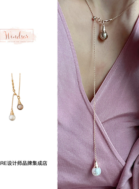 windsor冰淇淋项链长毛衣链
