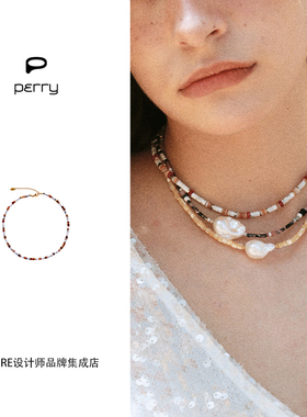 perry北海道项链串珠锁骨链
