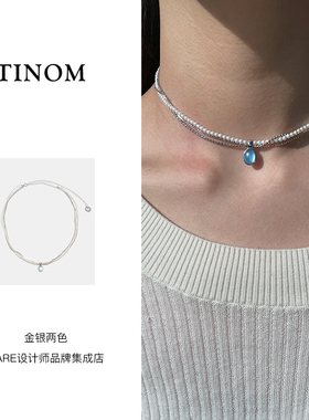 tinom落珠项链小众锁骨链首饰