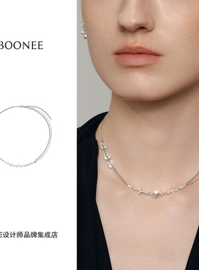 Dare买手店 Boonee 透珠多切面锆石拼接项链原创设计小众首饰高级