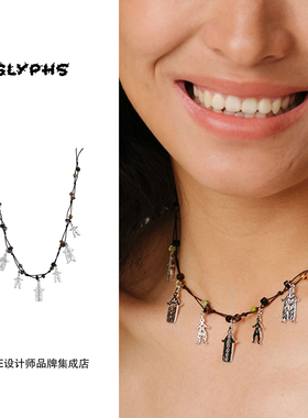 博主推荐 GLYPHS符界 哦热热项链原创设计高级复古精致首饰百搭女