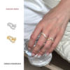 Dare buyer store sailing seed wave bubble double-layer combination ring stacked retro gold jewelry for women