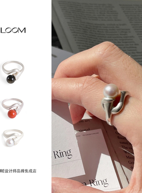 黑玛瑙开口戒指黑玛瑙