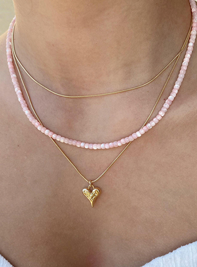 lhwindsor温莎珠宝融心金色项链
