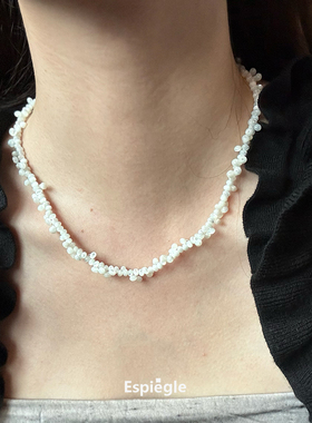 espiegle不规则蕾丝编织项链