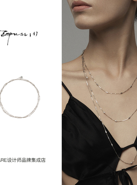 empress47闪珠多层次项链锁骨链