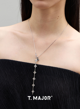 Dare买手店 T.MAJOR 星蕊拼链长项链原创设计饰品首饰气质925银女