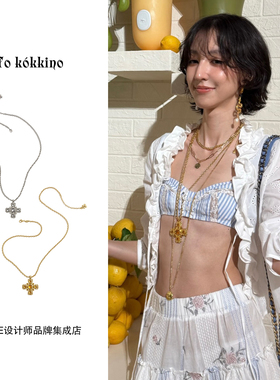 欧阳娜娜同款 Tokokkino 复古经典四面logo项链原创设计长款首饰